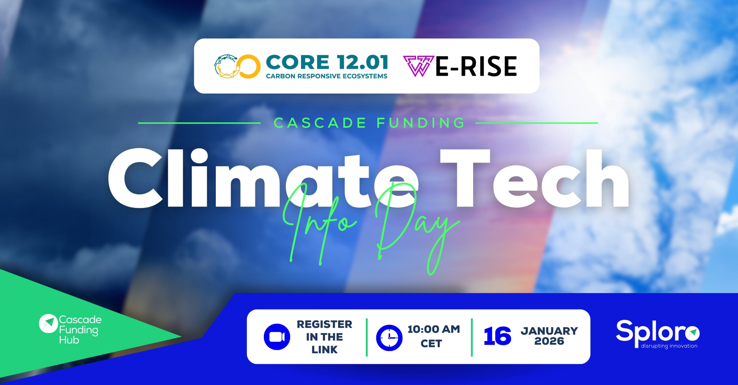 Sploro Cascade Funding Webinars – Session #28 Climate Tech
