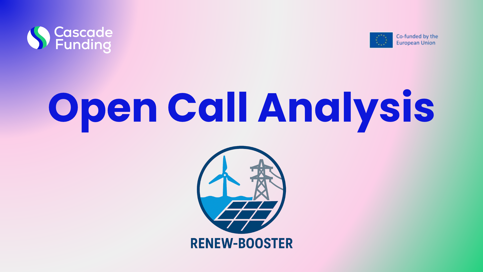 RENEW-BOOSTER Open Call #2 – Offshore Wind, Photovoltaics and Energy Grids